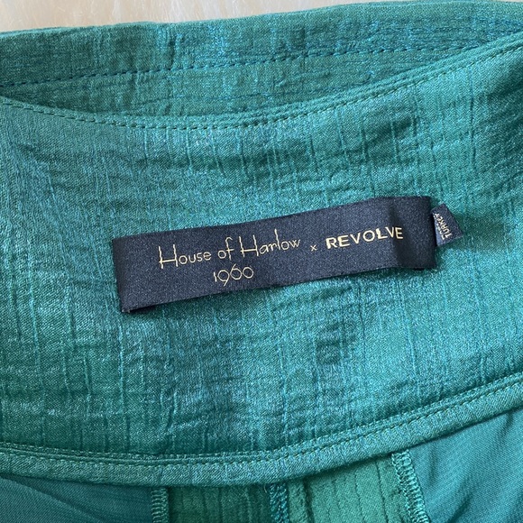 House of Harlow 1960 x Revolve Mona Belted Pant Emerald Green - Picture 4 of 8